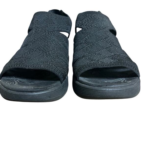 Skechers Black Pier Lite Wedge Knit Sandals Size 8 - Picture 4 of 12